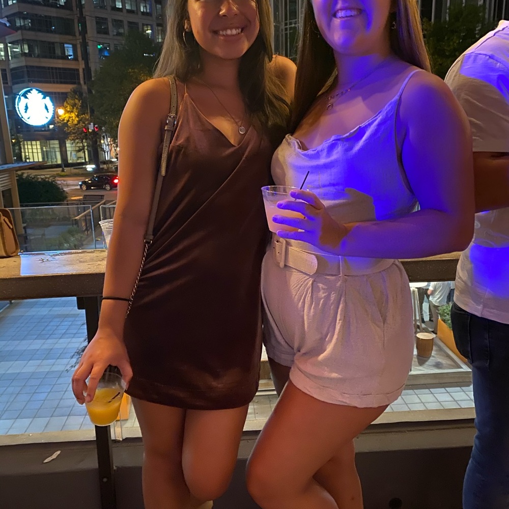 Pink velvet dress